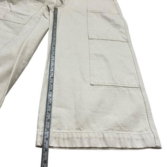 Vince‎ Womens Wide Leg Crop Jeans Cream White 30 Quiet Luxury Minimalist Scandi - Picture 9 of 10